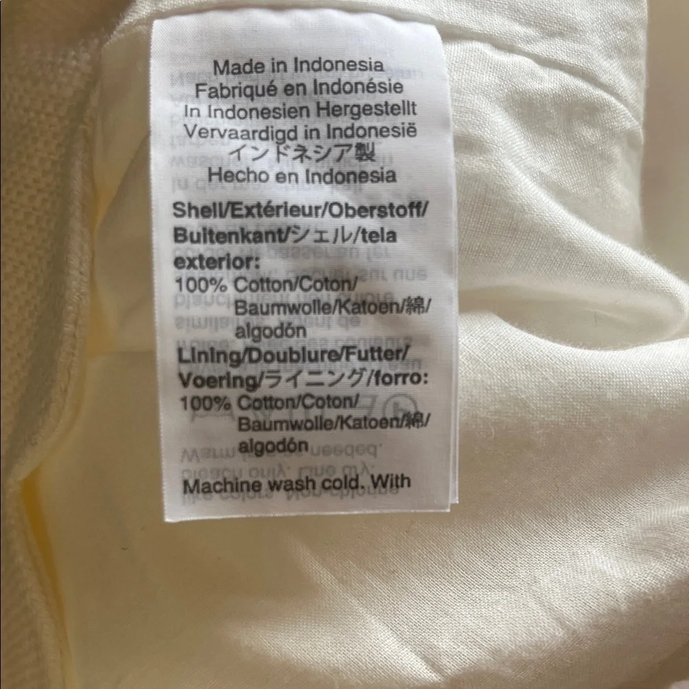 NWT J. Crew Cream Scalloped Mini Dress - Size 2